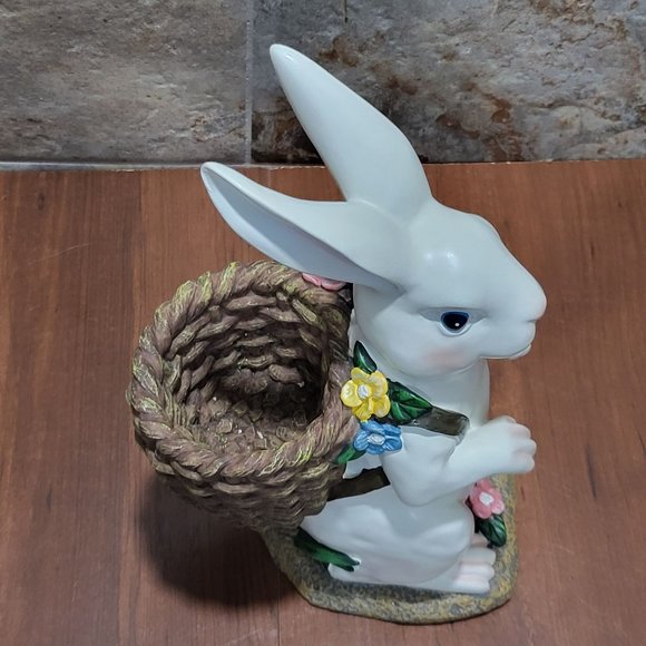 Decorative Bunny Rabbit White Figurine Easter Indoor Decor - Picture 7 of 14